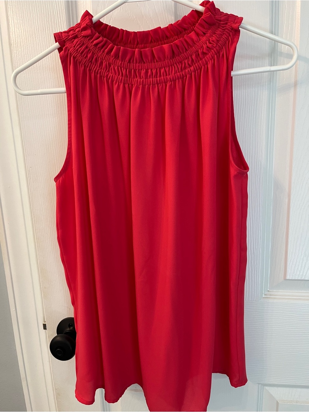 Loft Sleeveless Smocked Neck Top